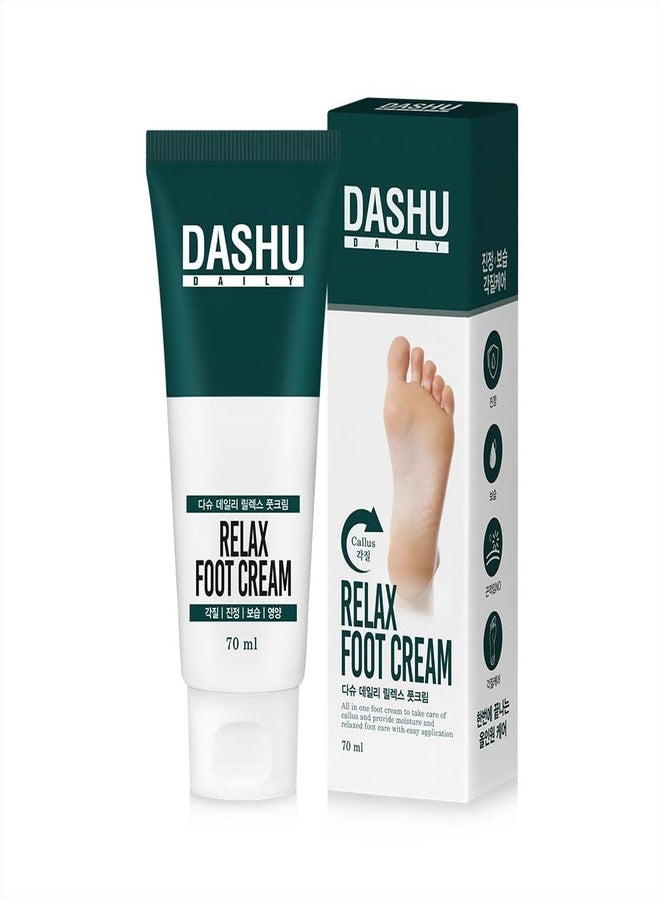 DASHU Daily Relax Foot Cream | Moisturizing Foot Cream for Dry Cracked Heels and Feet with Advanced Foot Care & Foot Repair Formula 2.36 fl oz - Image 1