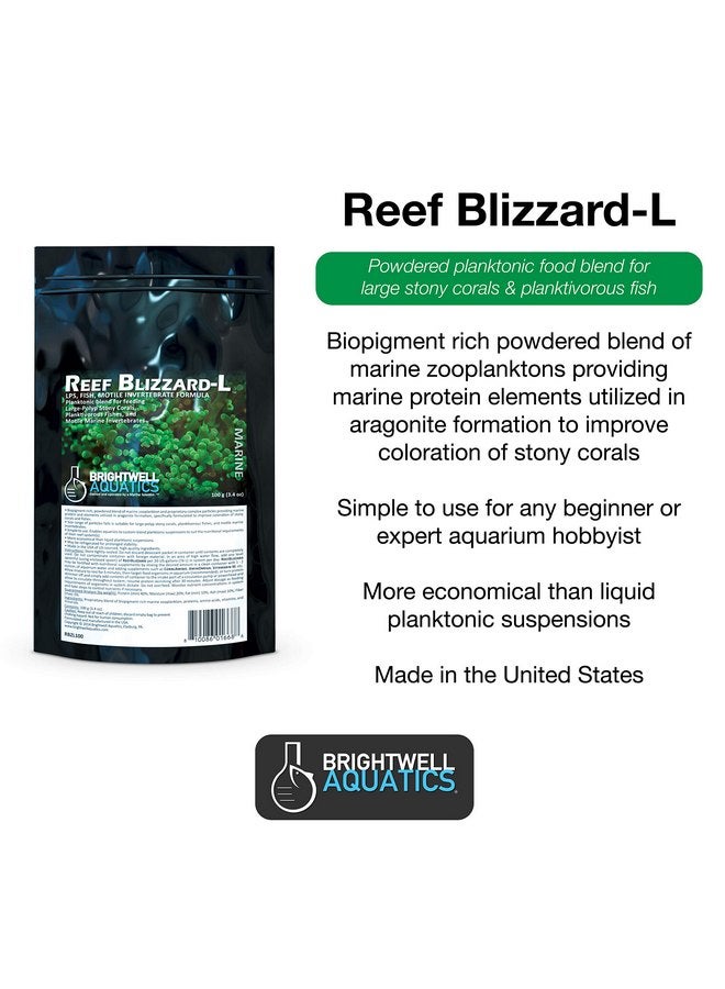 Brightwell Aquatics Reef Blizzard L - Powder Planktonic Food Blend to Feed Large Stony Corals & Planktivorous Fish - Image 2