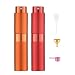 Tekson 8ml Travel Perfume Atomizer Refillable Mini Cologne Spray Bottle Empty Small Aftershave Portable Sprayer for Liquid Dispenser RedOrange - Image 2