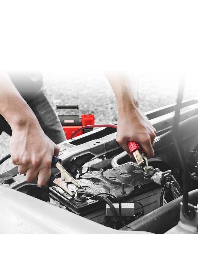 Roca Heavy Duty Dual Cylinder Air Compressor 150PSI 300LPM Portable Tire Inflator for Car SUV 4x4 Truck Bike Raft with Battery Clamps, Pressure Gauge Hose and Carry Bag DC12V - Image 5