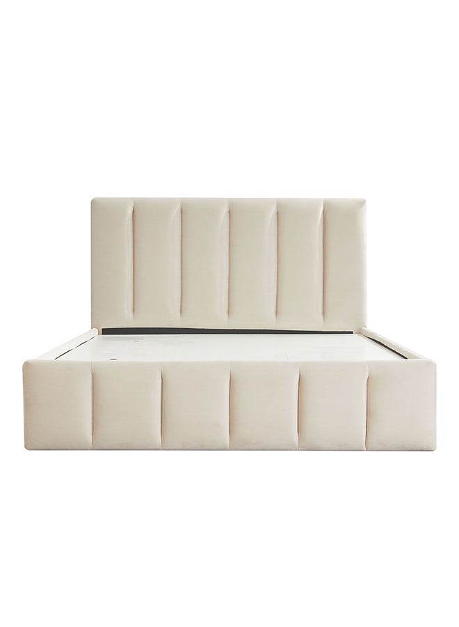 DANUBE HOME Danube Home Vista King Bed With 4 Drawers Sturdy Modern Design Wooden Double Bed Frame Furniture L 220 x W 191 x H 111 cm Light Beige  - Image 2