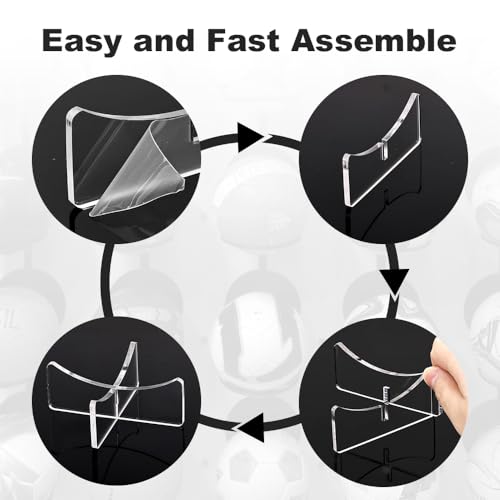 Orlanth [4 Pack] Basketball Stand 3.54x1.3 Inch, Clear Acrylic Ball Stand for Display, Storage Holder for Football Volleyball Soccer Basketball Rugby - Image 5