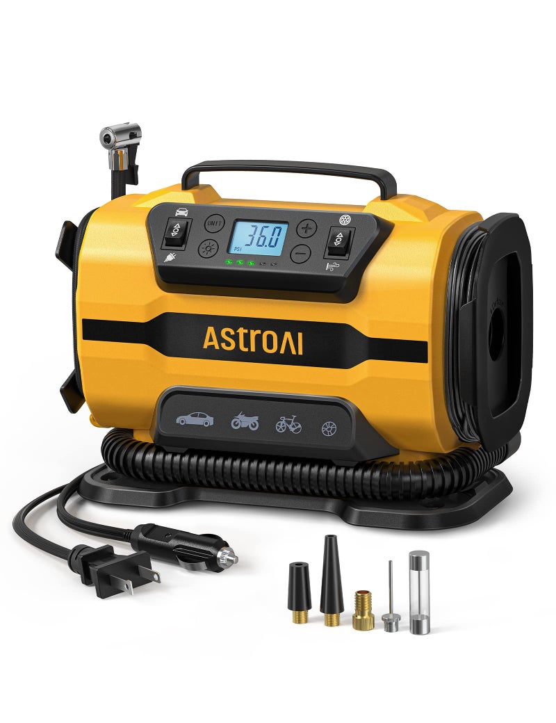 AstroAI Tire InflatorAir Compressor 150PSI，Power Supply 12V DC 230V AC - Image 1