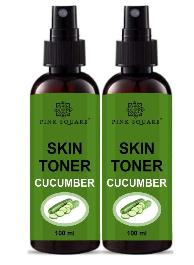 Pink Square Cucumber Face Toner Refreshing Face Mist & Toner | Toner for Hydrating Skin | Alcohol-Free Mist & toner for open pores Tightening Pack of 2 of 100 ML - Image 1