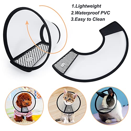 Vivifying Cat Cone Collar– 3 Sizes Lightweight Soft Edge Recovery Cone for Cats, Adjustable Plastic Elizabethan Anti-Lick E-Collar for Post-Surgery Protection (Small) - Image 5