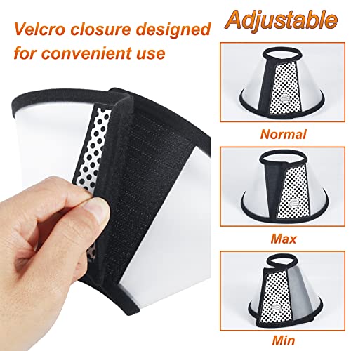 Vivifying Cat Cone Collar– 3 Sizes Lightweight Soft Edge Recovery Cone for Cats, Adjustable Plastic Elizabethan Anti-Lick E-Collar for Post-Surgery Protection (Small) - Image 2