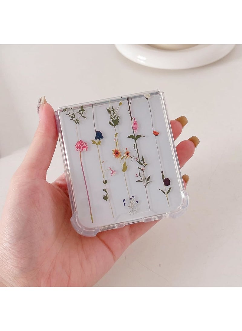 SOLARAE Case Clear, Compatible with Samsung Galaxy Z Flip 5 5G Case for Women Girly Soft TPU Slim Shockproof Protective Phone Case for Z Flip 5 5G 2023 (Flower Vine) - Image 4