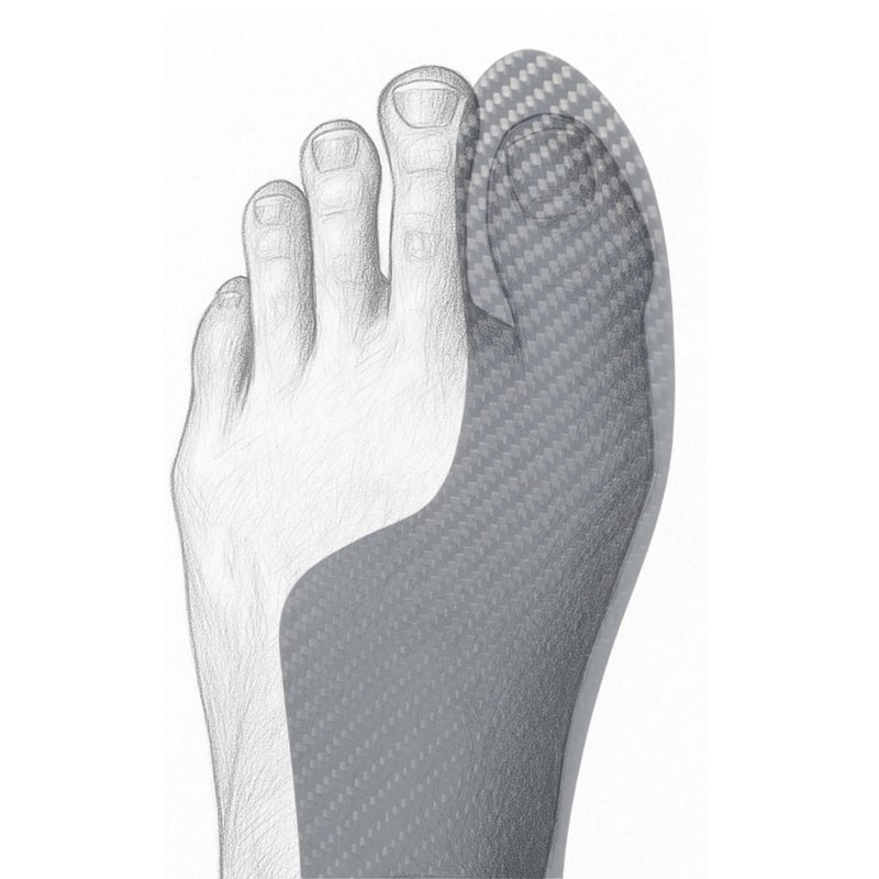 TEGA MortonÂ´s Extension Orthotic, Carbon Fiber Rigid Insole - 1 Pair - Morton's Toe, Turf Toe, Hallux Limitus, Hallux Rigidus, Arthritis (W13/M12) - Image 4