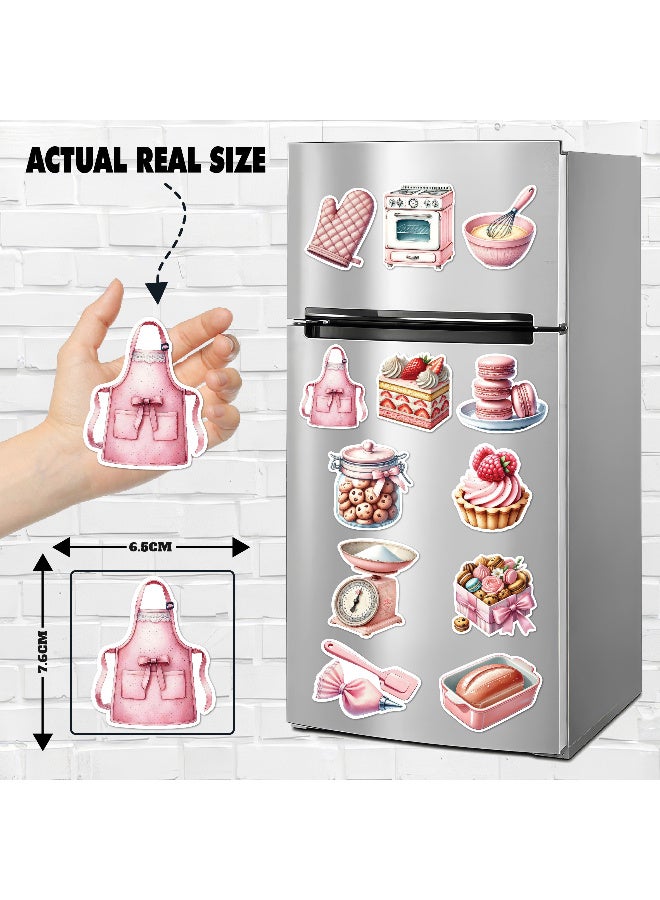 Fridge Magnet, Funny Kitchen Pink Collection 12 Pieces, Magnetic Fridge Decor, Decorative Magnets, Strong Magnet, Magnetic Stickers, Fridge Magnet Set, Cute Refrigerator Magnets  - Image 3