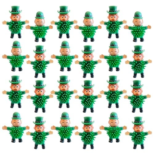 Cherislpy 24Pcs St Patricks Day Mini Leprechaun ToysSqueeze Porcupine Toys Gifts for Kids Boys Girls St Patricks Day Party FavorHome Decor St Patricks Day - Image 1
