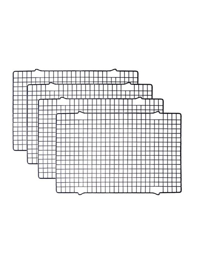 Tebery 4 Pack Black Heavy-Duty Wire Cooking Rack Baking Racks, Nonstick Baking & Cooling Grid for Roasting, Cooking, Grilling, Drying - 16" x 10" - Image 1