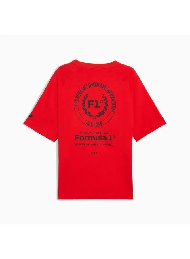 فورمولا1 تي شيرت FORMULA1 مقاس 75 عامًا - أحمر بوب مريح