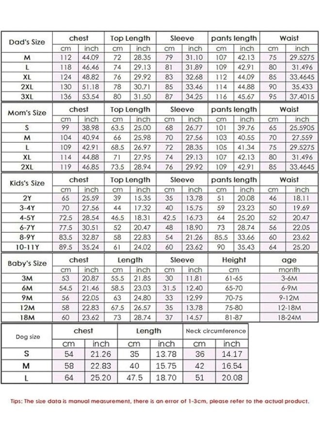 CCOVERY Matching Family Pajamas Sets Holiday Long Sleeve Festival Pajamas Round Neck Print Xmas Pjs Matching Set Casual Soft Home Sleepwear Loungewear - Image 3