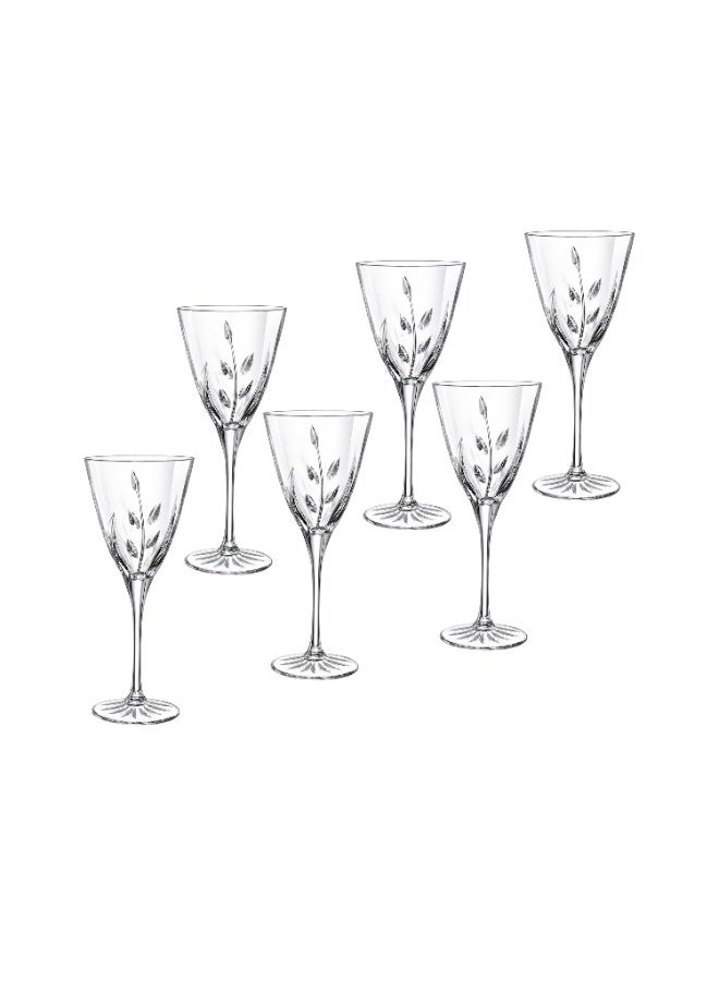 RCR Luxury French Crystal Juice Glass Set, 6 Pieces 🥂 | Tree Branch Pattern Design 🌿 | Elegant Clear Glass Glasses for Drinks, Juices, and Sophisticated Hospitality | Height 19 cm - Image 3