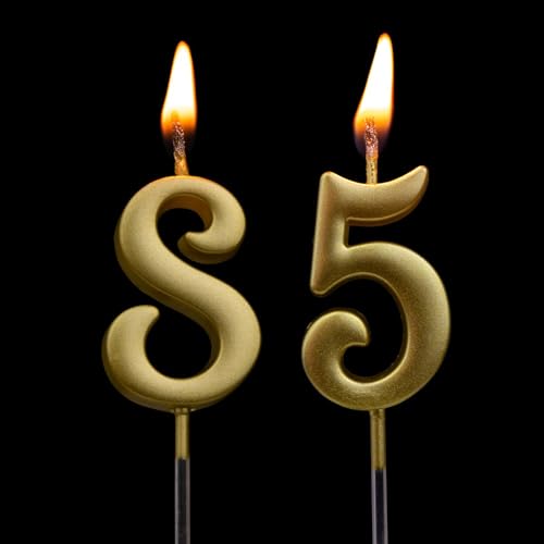 Hazyore 10-Pieces Numeral Birthday Candles, Birthday Digital Candle Baking Dessert Cake Party Romantic Atmosphere Decoration Number 0-9 Cake Top Decoration for Birthdays Wedding Anniversaries Parties - Image 5
