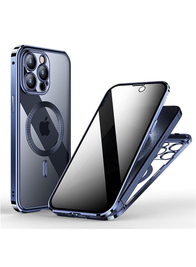 General Anti-spyware case for iPhone 15 Pro Max/15 Pro/15 Plus/15, [MagSafe compatible] Double-sided full-body 360-degree magnetic privacy screen 