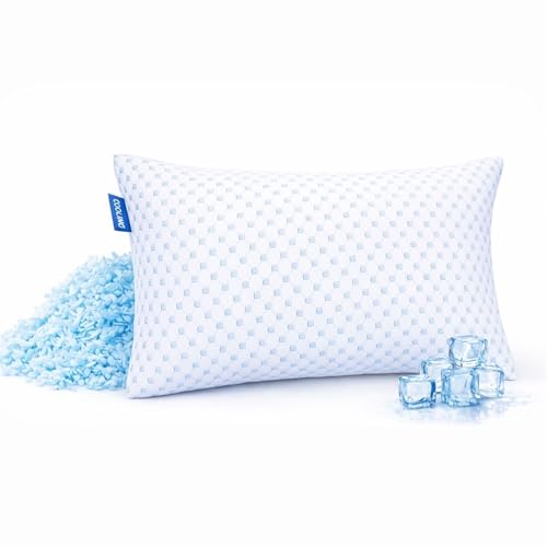Nestl Cooling Pillow for Sleeping 1 Pack Luxury Shredded Memory Foam Pillows Queen Size Adjustable Cold Gel Pillows for Hot Sleepers Supportive Cool Pillow for Side Back Stomach Sleepers - Image 1
