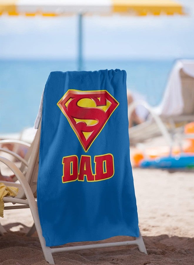 LOGOVISION Superman Super Dad Officially Licensed Beach Towel 30" X 60" - Image 2