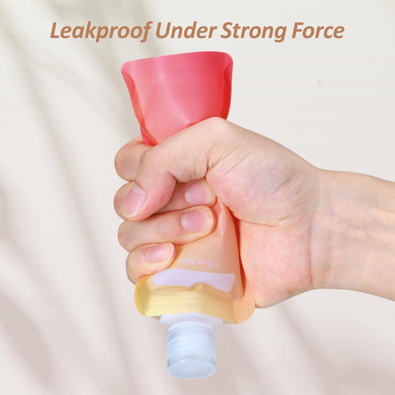 Packism حقائب PACKISM للسفر للمواد التجميلية - 12 حزمة مقاومة للتسرب بسعة 3 أونصات معتمدة من TSA، تصميم قائم، نحيف وخفيف الوزن، تأخذ مساحة أقل، تعبئة المزيد من السوائل - Image 4