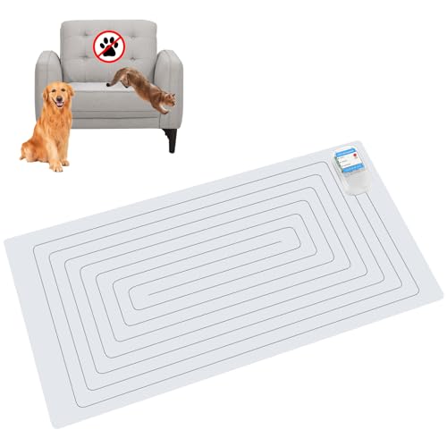 SEERWAY Scat Pet Shock Mat Indoor, Safe Shock Training Pads for Dogs and Cats, Electric Repellent Mat Keeps Pets Off Couch, Sofa, Counter Top, 3 Training Modes, 30"x16" Rectangular, Battery Operated - Image 1