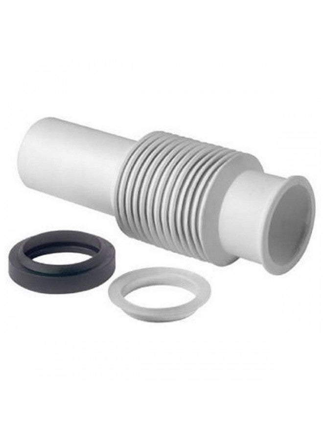 InSinkErator FDT-OO Flexible Discharge Tube, Retracts and extends 6 in. to 10 in, White & Black