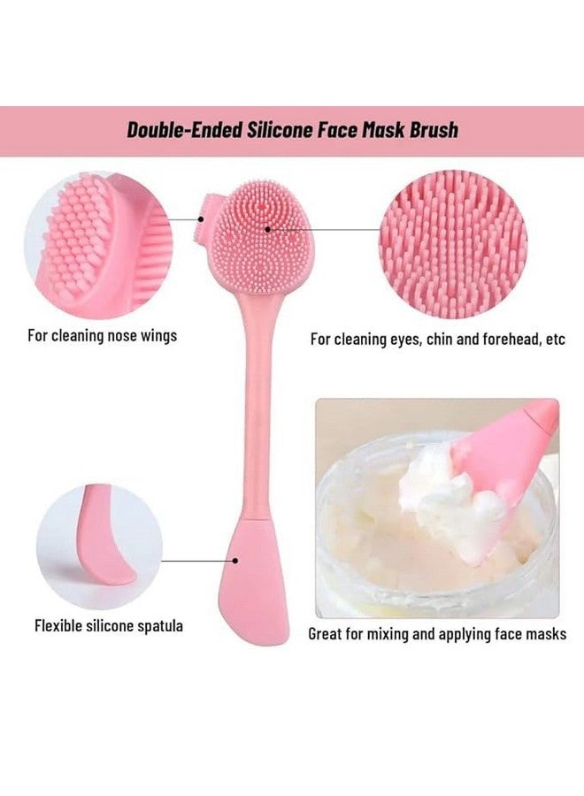 ZDQTRA face skin cleaning brush with spatula,exfoliating scrubber hairless nose blackhead remover mud and clay body butter cream applicator tool(multi color) (model 1) - Image 5