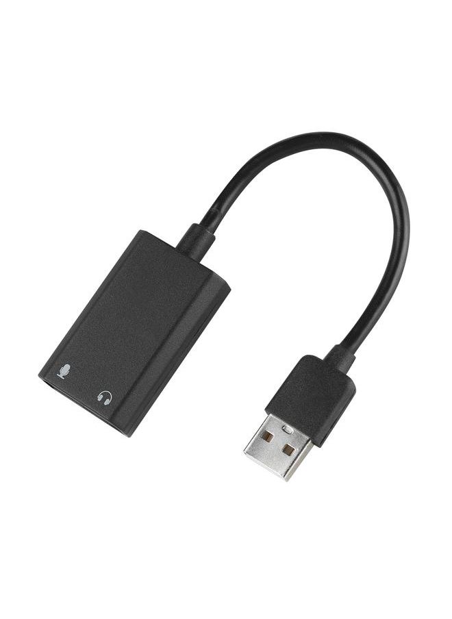 Thoraya External USB Audio Sound Card Mic Adapter Independent Sound Card for Laptop Desktop  - Image 4