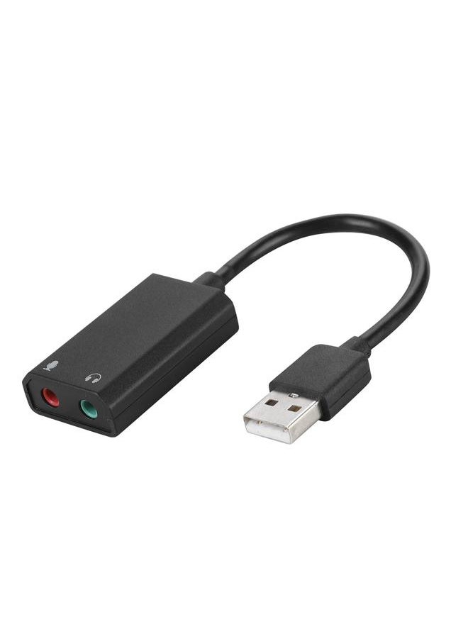 Thoraya External USB Audio Sound Card Mic Adapter Independent Sound Card for Laptop Desktop  - Image 3