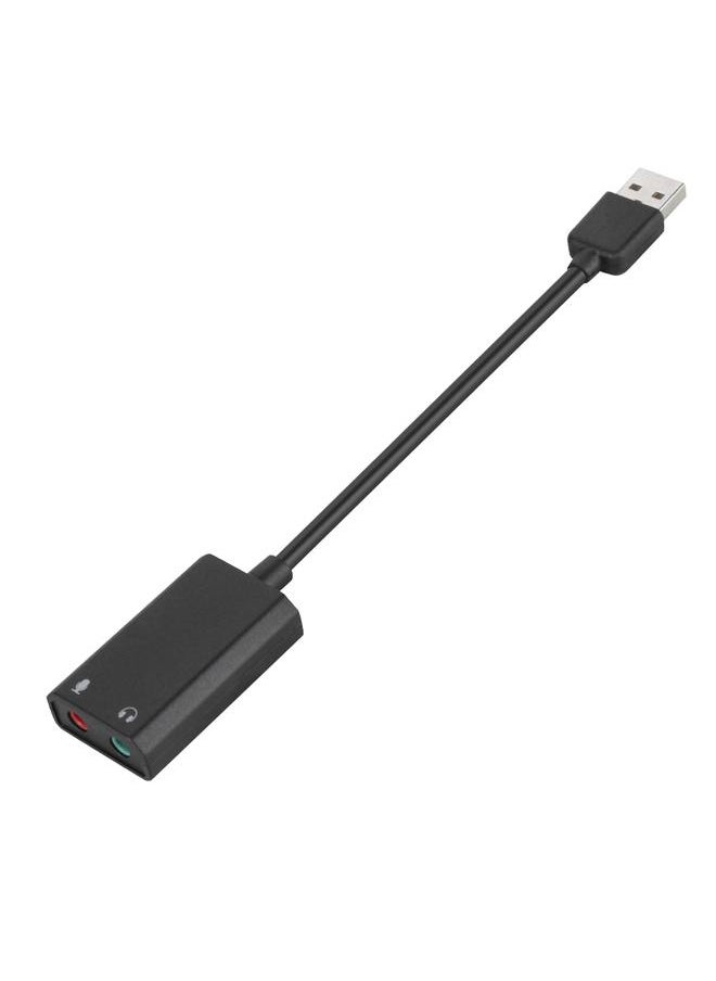 Thoraya External USB Audio Sound Card Mic Adapter Independent Sound Card for Laptop Desktop  - Image 5