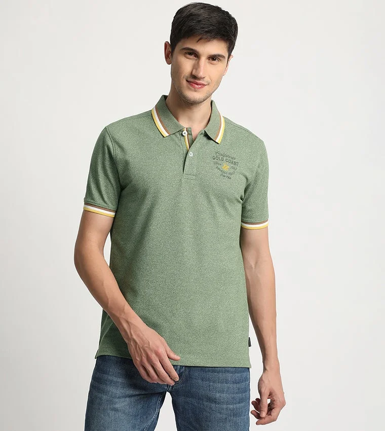BEVERLY HILLS POLO CLUB Strike It Rich Popcorn Polo T-Shirt