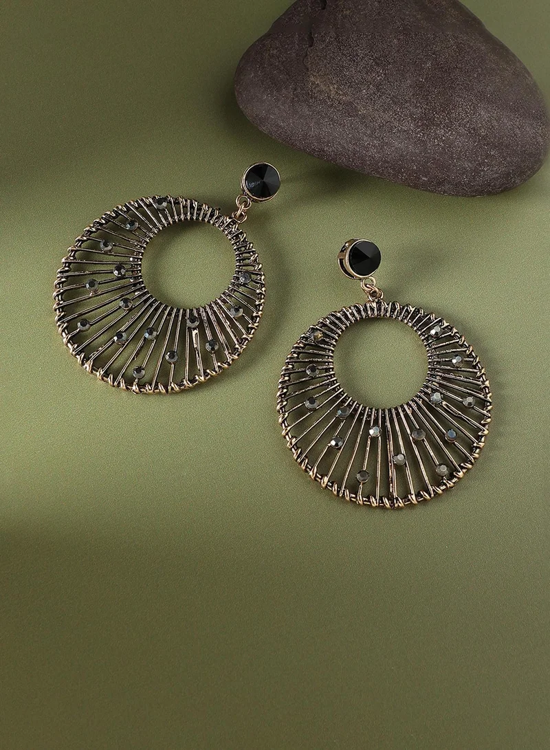 SOHI Midnight Mirage Artificial Drop Earring Jewellery