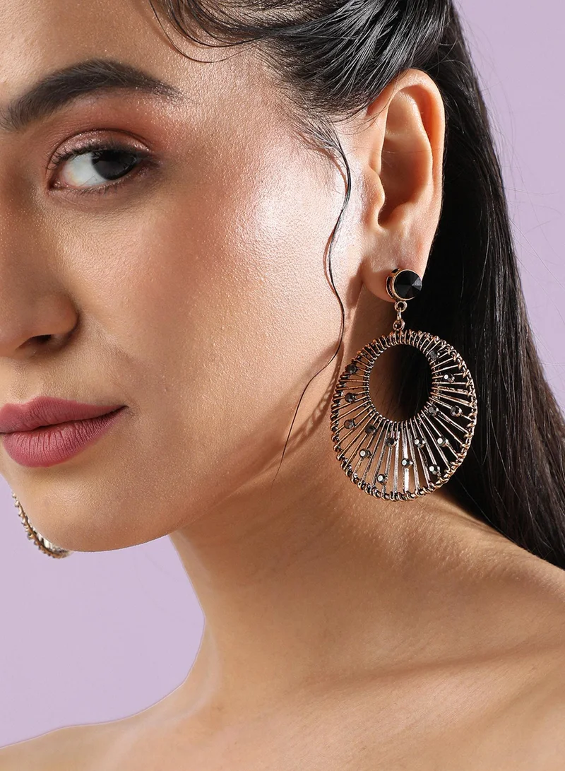 SOHI Midnight Mirage Artificial Drop Earring Jewellery