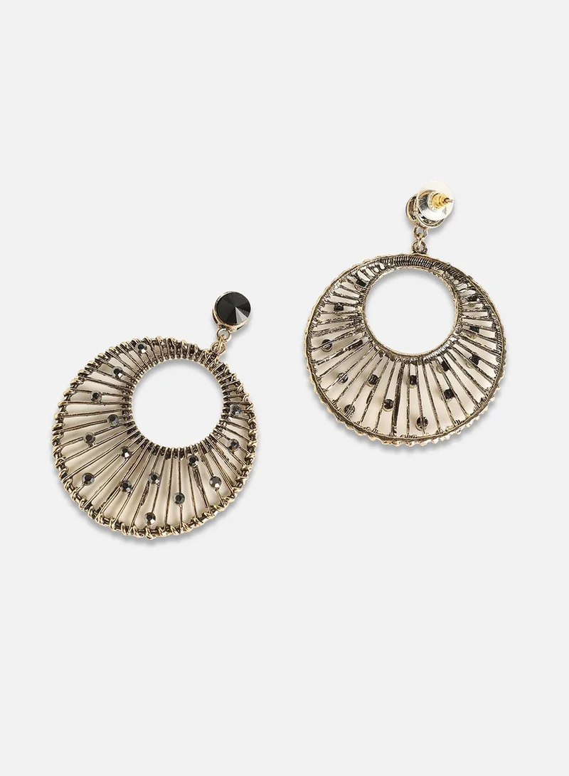SOHI Midnight Mirage Artificial Drop Earring Jewellery
