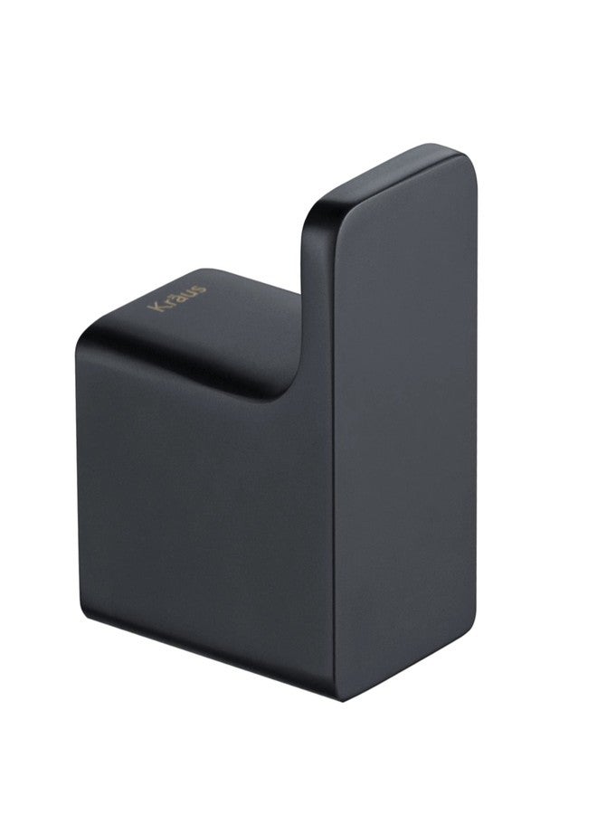 كراوس خطاف روب ومنشفة للحمام من كراوس ستيليوس، لون أسود مطفي، KEA-19901MB - Image 1