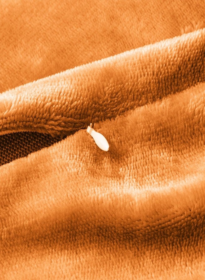 BEDELITE Body Pillow Cover with Zipper Closure, Super Soft and Cozy Fleece Pillowcase 20 x 54 Inches, Luxury Fluffy Plush Long Body Pillow Pillowcase for All Seasons(Burnt Orange) - Image 4