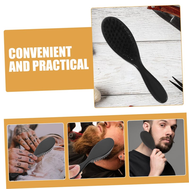 VALICLUD مجموعة فرش قص شعر حلاقة رجالية فرشاة تهذيب اللحية السوداء أداة تنظيف الرقبة في الصالون - Image 4
