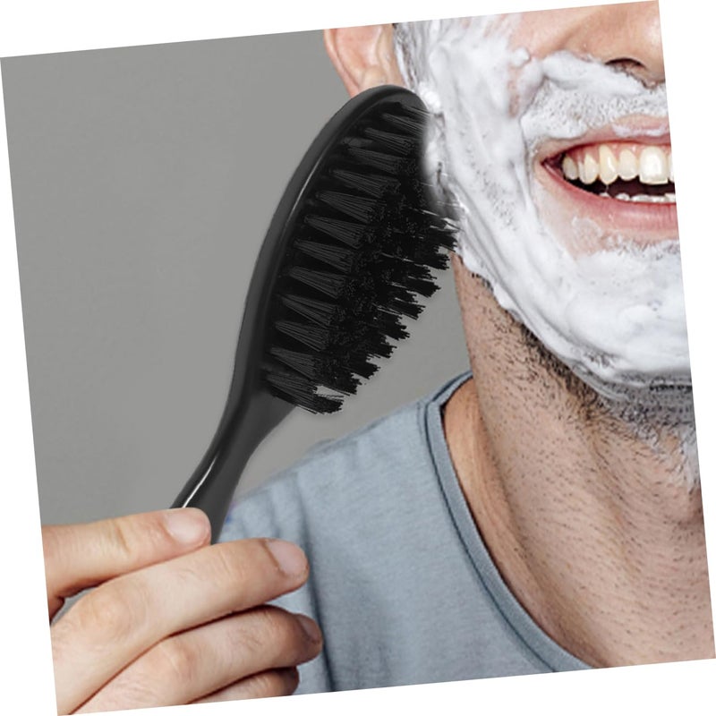 VALICLUD مجموعة فرش قص شعر حلاقة رجالية فرشاة تهذيب اللحية السوداء أداة تنظيف الرقبة في الصالون - Image 5