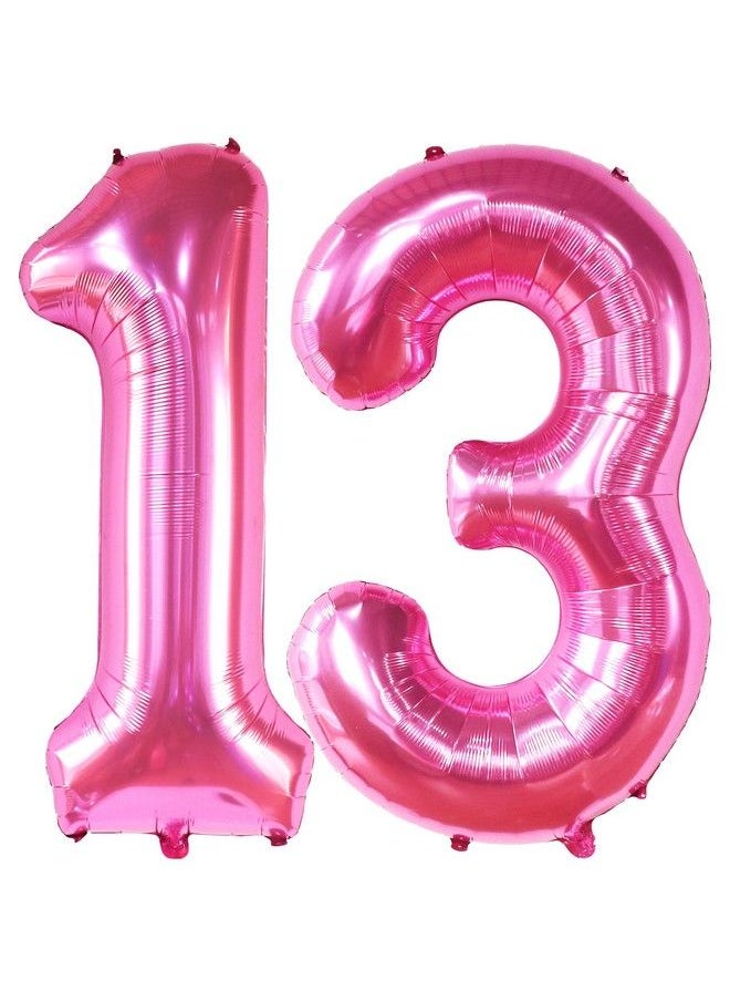 KATCHON Hot Pink 13 Balloon Numbers 40 Inch ; Hot Pink 13Th Birthday ...