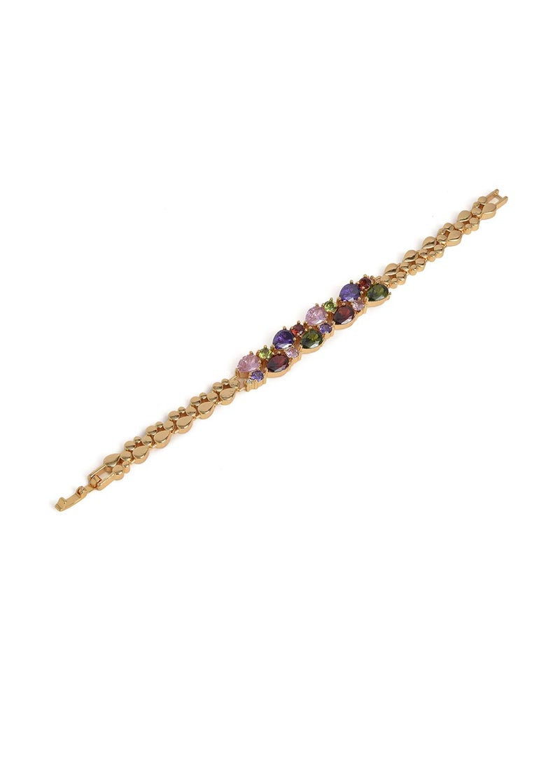 SOHI Blue Studded Tennis Artificial Bracelet Jewellery - Image 4
