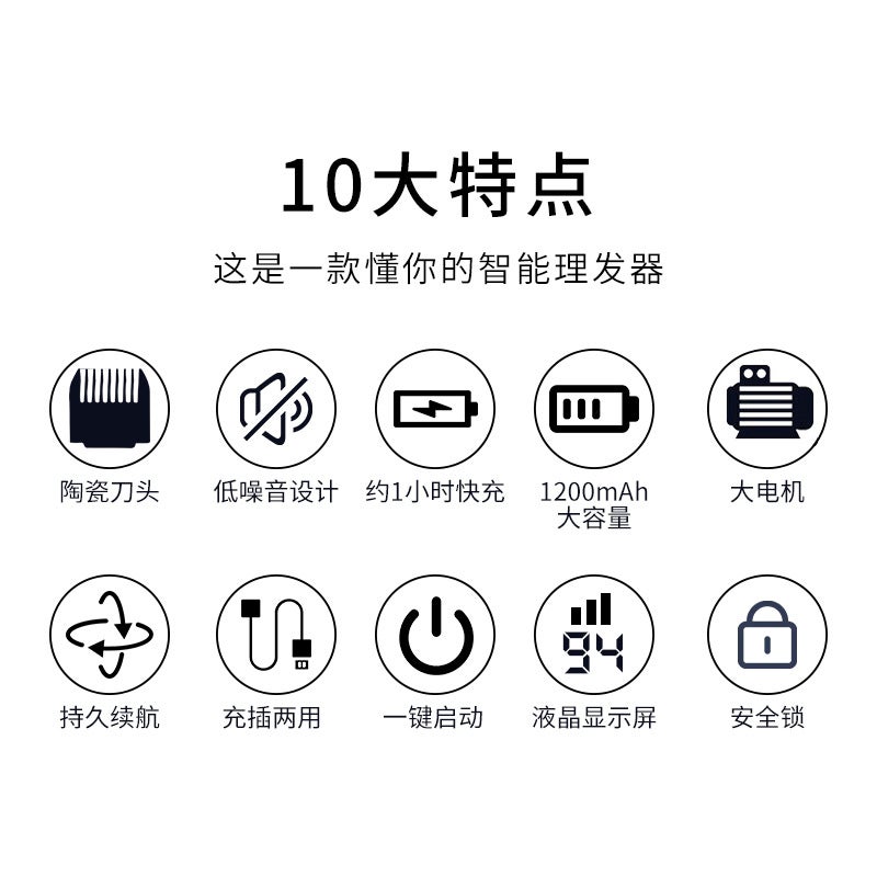 Source Manufacturers Electric Hair Clipper Set Usb Charging Clippers Home Shaving Hair Clippers Waterproof Home - Image 3