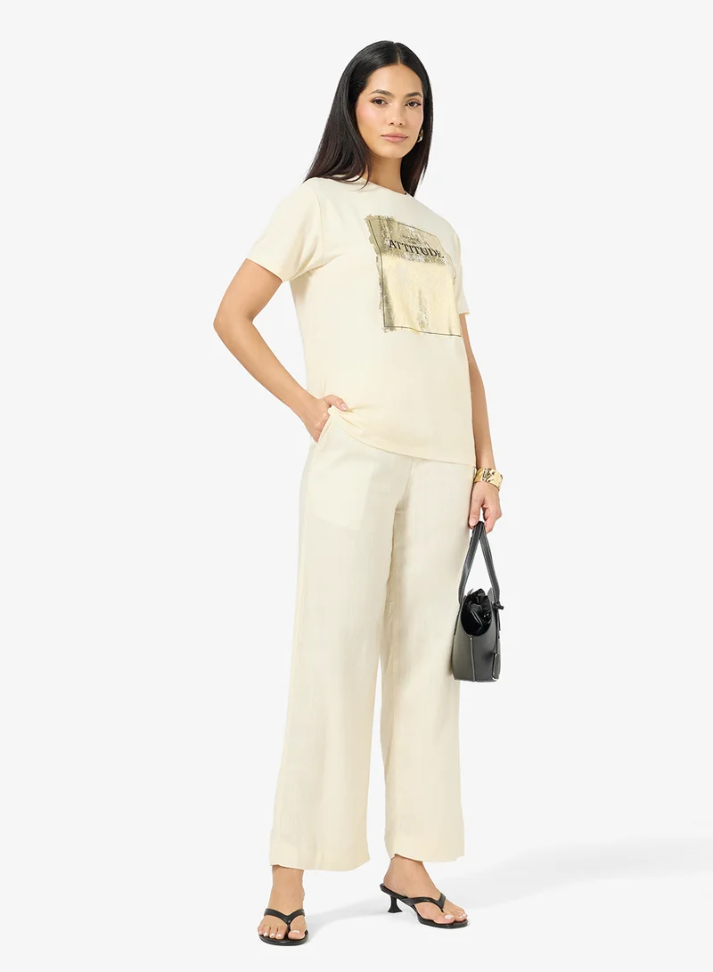 ريبلز مع نمشي Ladies Wide-Leg Pant