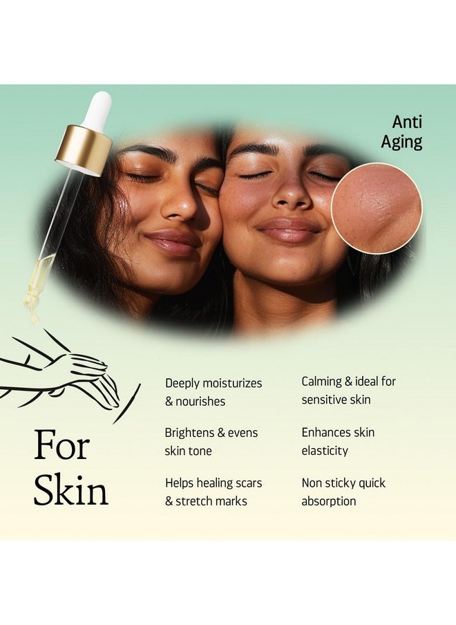 Indulgeo ESSENTIALS 100% Pure Cold Pressed & Natural Argan Oil For Hair & Skin -Lightweight Oil For Intense Moisturization & Anti Ageing | Nourishing & Hydrating | All Skin Types (30Ml)  - Image 5