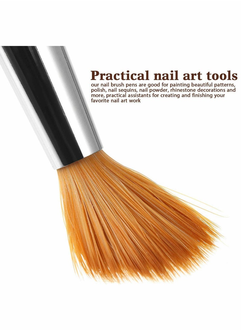 KASTWAVE - Acrylic Nail Brush, Sable Hair Round Oval Professional Nail Art Painting Brush With Special Liquid Glitter Handle (1 Pcs) - Image 1