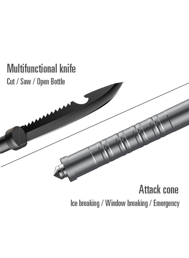 توبيز مجرفة توبيز SHOVEL-01 متعددة الوظائف قابلة للطي، خفيفة الوزن محمولة للتخييم والبقاء مزودة بقداحة نار، صفارة إنذار، مطرقة أمان، سكين، مفك براغي، أدوات الطوارئ - Image 3