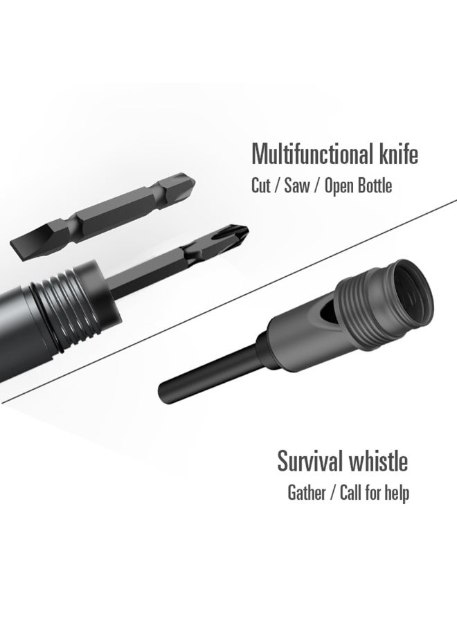 توبيز مجرفة توبيز SHOVEL-01 متعددة الوظائف قابلة للطي، خفيفة الوزن محمولة للتخييم والبقاء مزودة بقداحة نار، صفارة إنذار، مطرقة أمان، سكين، مفك براغي، أدوات الطوارئ - Image 4