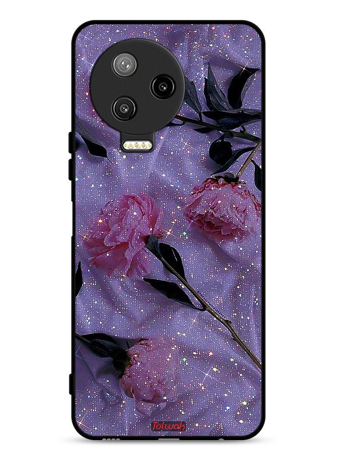 Tolwak Infinix Note 12 Pro 4G Protective Case Cover Glitter Roses - Image 1
