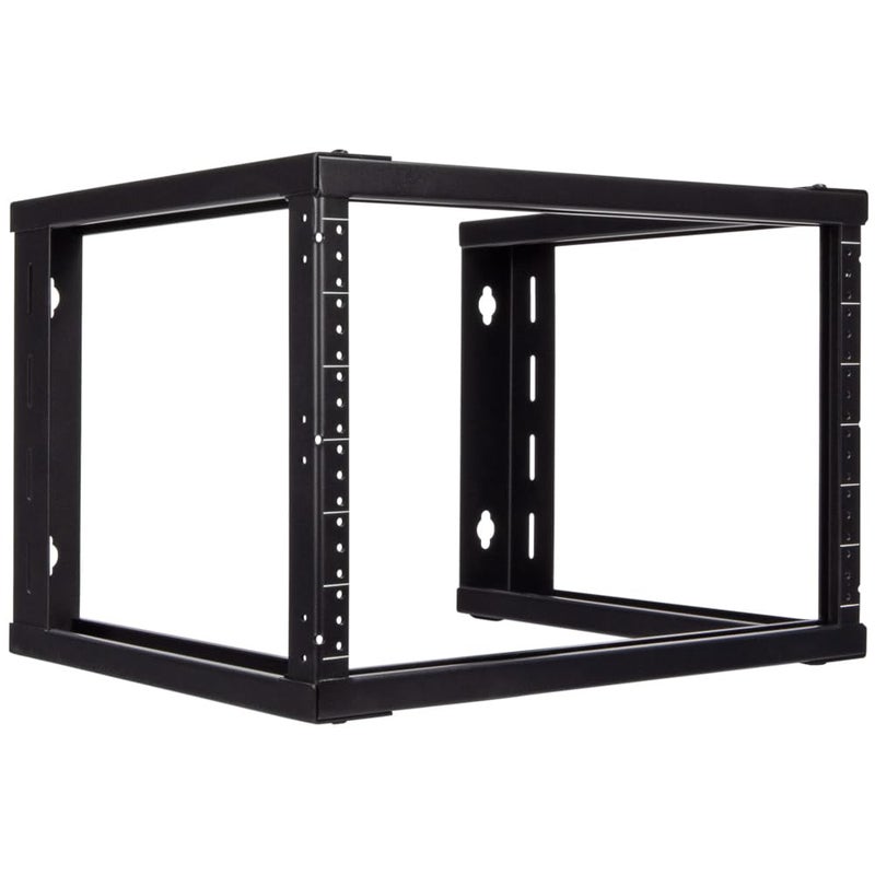 NavePoint 6U Wall Mount Rack - 6U Server Rack for 19 Inch IT Equipment Open Frame Rack – 6U Network Rack for AV & Server Equipment 16” Deep 6U Rack, Black - Image 1