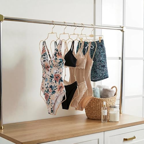 WWN Stylish Body Shape Bikini Hanger Wire Display Set of Ten - Metal Lingerie Hangers for Swimsuits and Bathing Suits Hangers - Showcase and Organize Your Swimwear Collection with Elegance (Gold) - Image 2