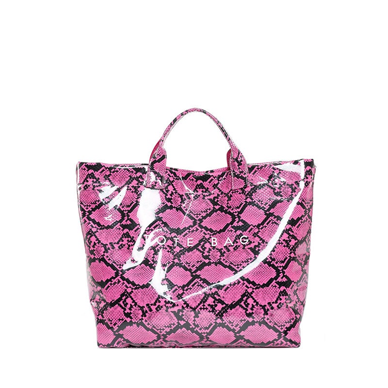 Large-Capacity Python Pattern Commuter Lazy Style Bag 2025 Fashion Portable Large-Capacity Single Shoulder Mommy - Image 1