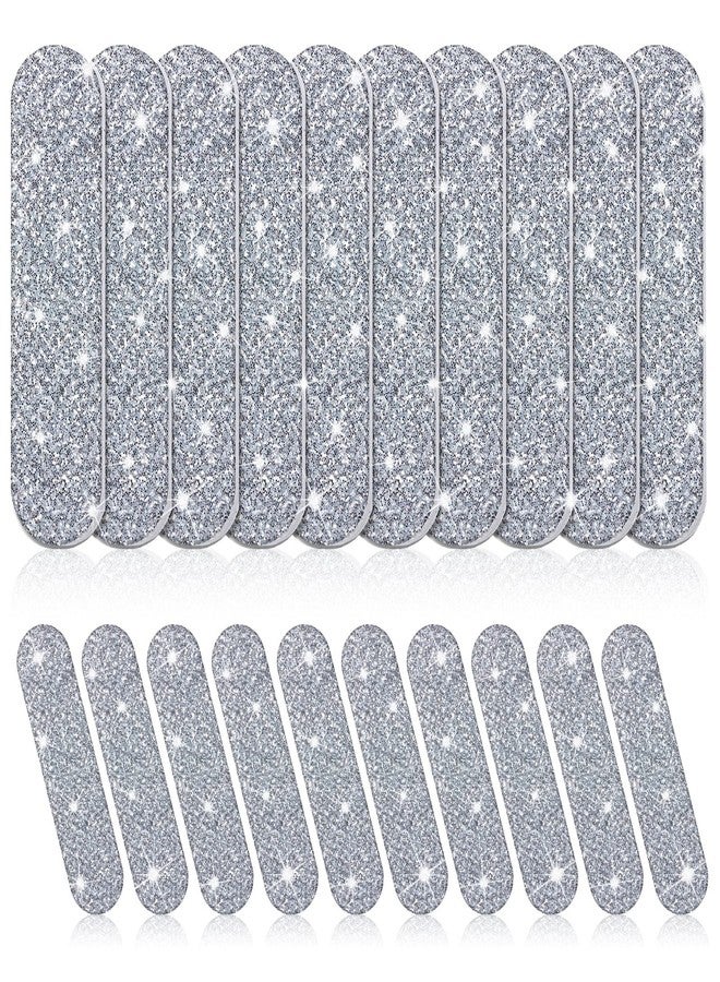 Sumind 100 Pack Nail Files Set Professional Double Sided Emery Boards for Nails Reusable 180 Grit Silver Diamond Files Bulk Home Natural Fingernails Toenails Manicure Pedicure Buffering Tools - Image 1